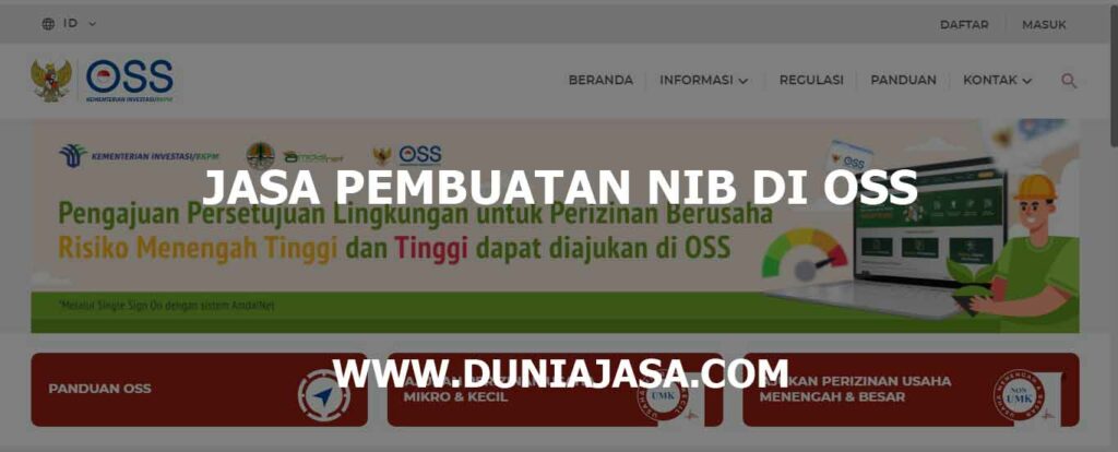 JASA PEMBUATAN NIB DI OSS